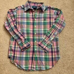 Boys Ralph Lauren Multicolor Plaid Button Down Shirt